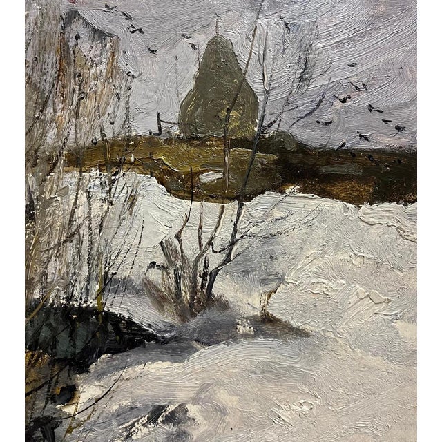 1960s Leonid Vaichilia, Thawing, Oil on Cardboard, 1965 For Sale - Image 5 of 6