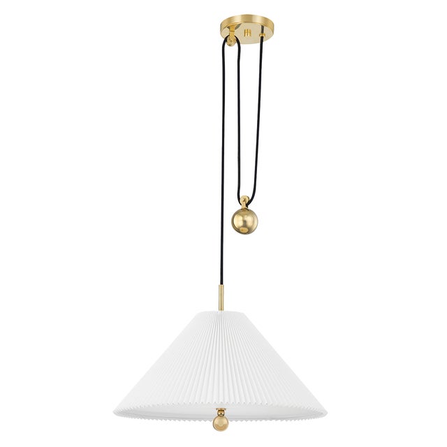 2020s Mark D. Sikes 1 Light Dorset Pendant, Aged Brass For Sale - Image 5 of 5
