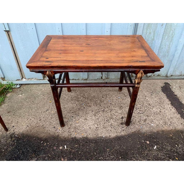 19th Century Antique Qing Dynasty Period Chinoiserie Style Carved Apron Console Table For Sale In Washington DC - Image 6 of 10