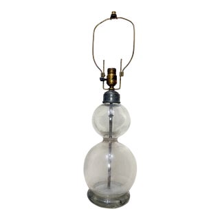 19th Century Large Glass Soda Seltzer Syphon French Veritable Seltzogene Fevre Table Lamp For Sale