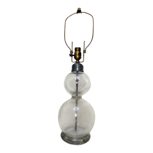 19th Century Large Glass Soda Seltzer Syphon French Veritable Seltzogene Fevre Table Lamp