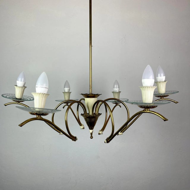 Mid-Century Spider Chandelier by Pietro Chiesa for Fontana Arte, Italy, 1940s For Sale - Image 11 of 13
