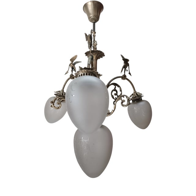 Vintage Art Deco Pendant Lamp, 1920s For Sale