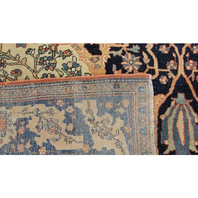 Traditional Antique Persian Sarouk Feraghan Carpet, 8'6" × 11'10" For Sale - Image 3 of 7