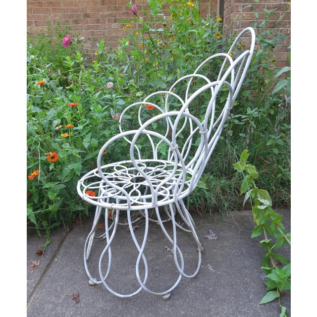 Elkins Style Metal Loop Chair Garden For Sale - Image 4 of 12