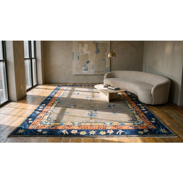 Antique Chinese Peking Rug For Sale - Image 10 of 12
