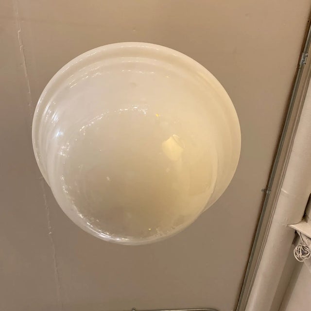 Traditional Visual Comfort School House White Semi-Flush Pendant For Sale - Image 3 of 11