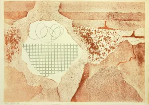 Composition - Original Etching on Cardboard by Leo Guida - 1971 1971