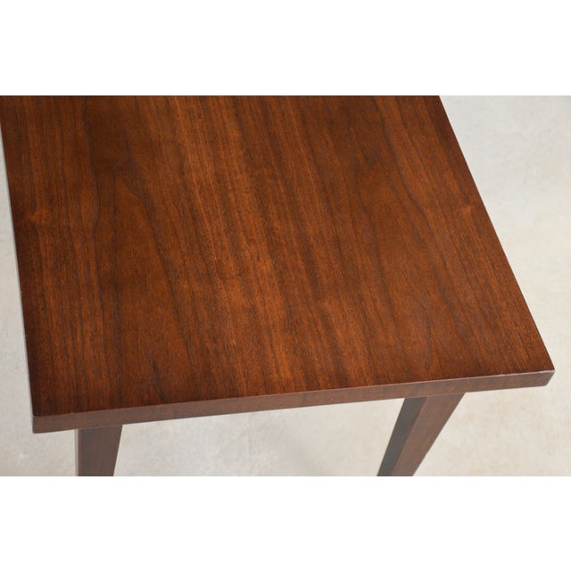 1960s Refinished Mid Century Modern Walnut End Table For Sale - Image 4 of 5