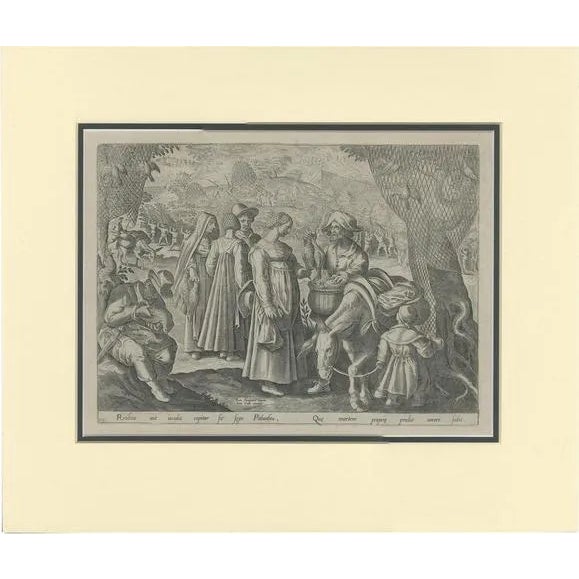 Catching Doves in Renaissance Europe, 1615, Paper For Sale