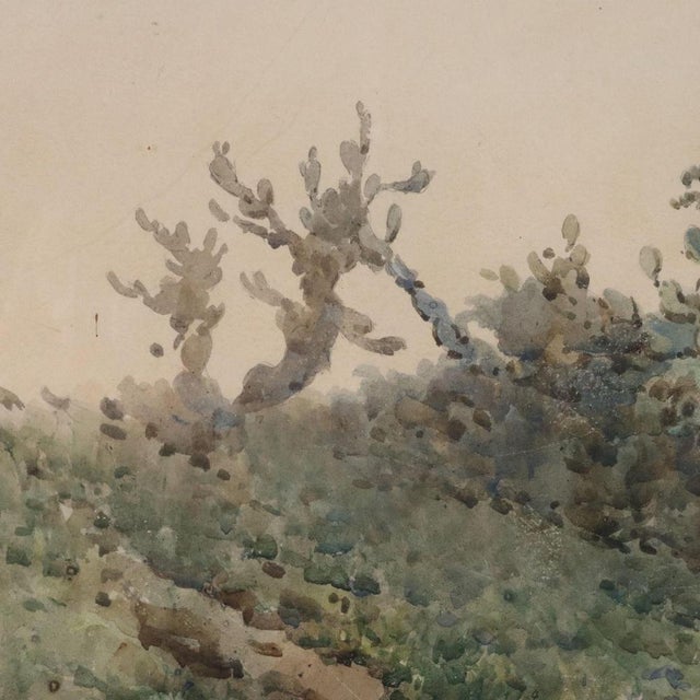 Angelos Giallinas, Landscape, Watercolor For Sale - Image 5 of 9