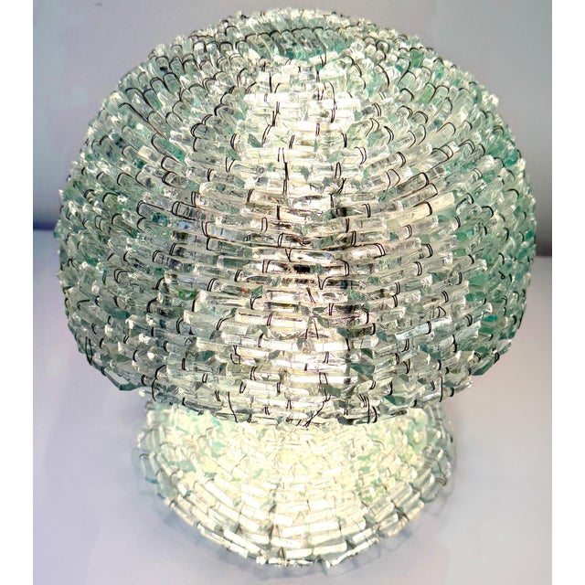Mid 20th Century Modern Murano Tesserine Glass Mosaic Mushroom Table Lamp Attributed to TAO, Italy For Sale - Image 12 of 14