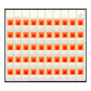 1980 Josef Albers "Learning Never Ends" Stamp Full Sheet