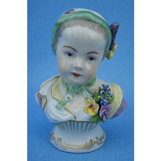 19th Century Porcelain Busts of Girls from the Imperial Manufactory of Vienna, Austria, Set of 2 For Sale - Image 10 of 18
