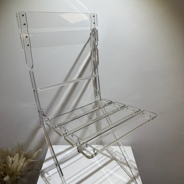 Sculptural Transparent Acrylic Bistro-Style Chair, 1970s For Sale - Image 12 of 15
