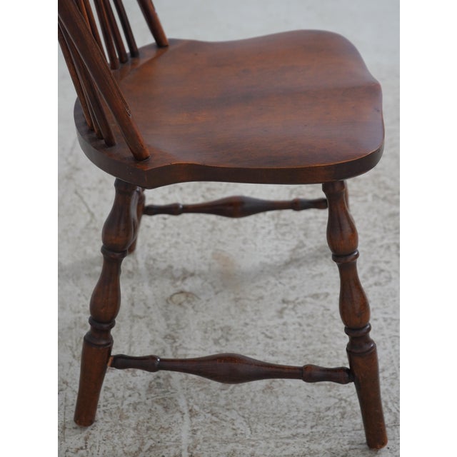 Brown Set of 6 Bow Back English Windsor Chairs For Sale - Image 8 of 18