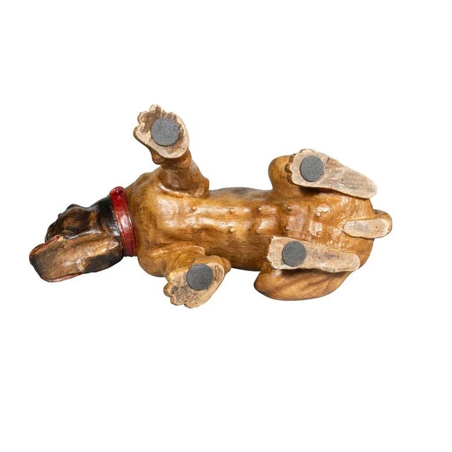 Painted and Carved Wood Bulldog For Sale - Image 11 of 11