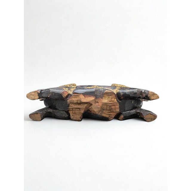 1950s Artisan Crafted Egyptian Revival Two-Headed Ram Sculpture For Sale - Image 14 of 15