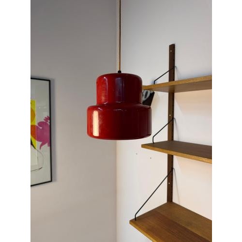 Red Red Poker Pendant Lamp by Jo Hammerborg for Fog & Mørup For Sale - Image 8 of 11