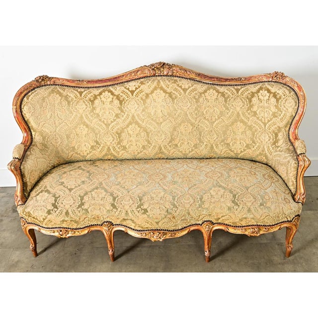 French 18th Century Louis XV Style Parlor Set, 7 Pieces For Sale - Image 13 of 16