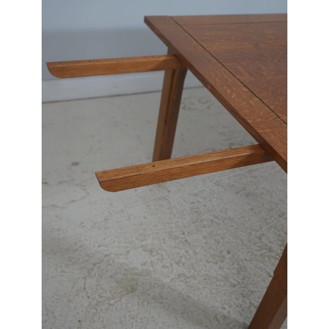 Wood Stickley Mission Oak Arts & Crafts Dining Room Table For Sale - Image 7 of 18