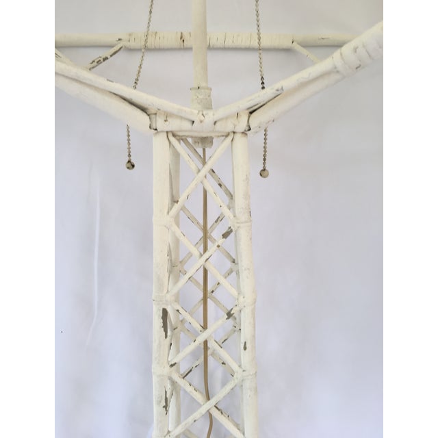 Early 20th C Eiffel Tower White Wicker Floor Lamp Chairish