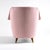 Pink Vintage Lounge Chair with Tapered Wooden Legs, 1950s For Sale - Image 8 of 12