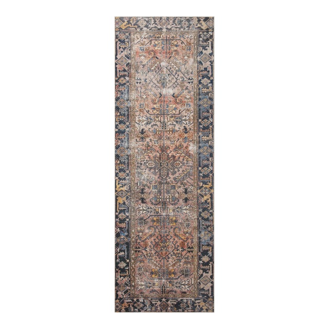Chris Loves Julia x Loloi Jules Terracotta / Multi 2'-6" x 7'-6" Runner Rug For Sale