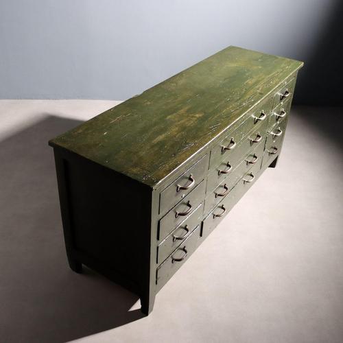 Green Industrial Lacquered Chest of Drawers For Sale - Image 8 of 10