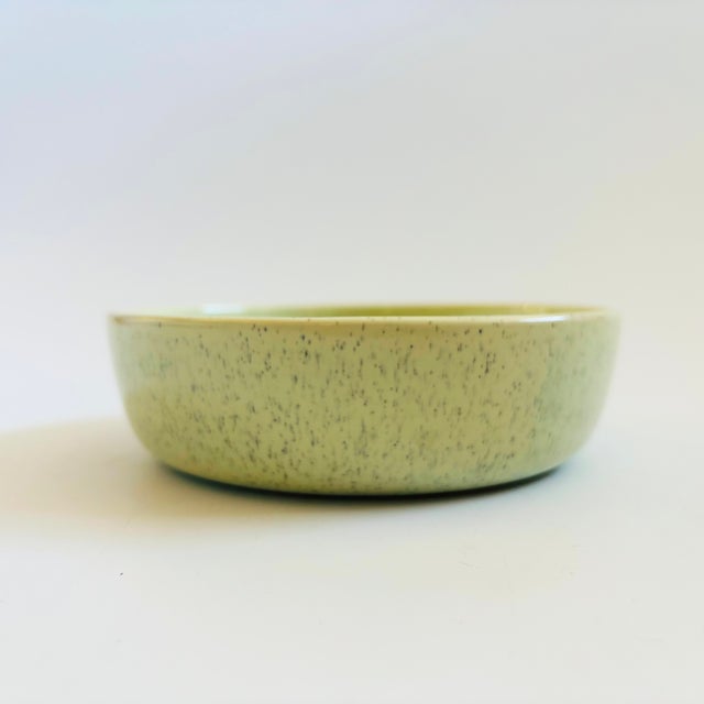 Mid-Century Modern Bauer Brusche Speckled Green Ceramic Bowl For Sale - Image 3 of 7