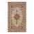 1940s Traditional Medallion Ivory Ground Vintage Isfahan Hand-Knotted Wool Rug For Sale