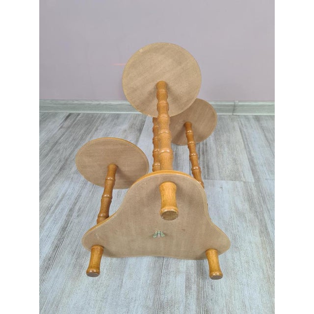 Wooden Standing Flower Stand, 1970s For Sale - Image 6 of 8