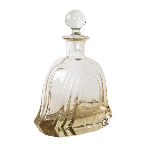 Tan Vintage Italian Glass Carafe, 1970s For Sale - Image 8 of 8