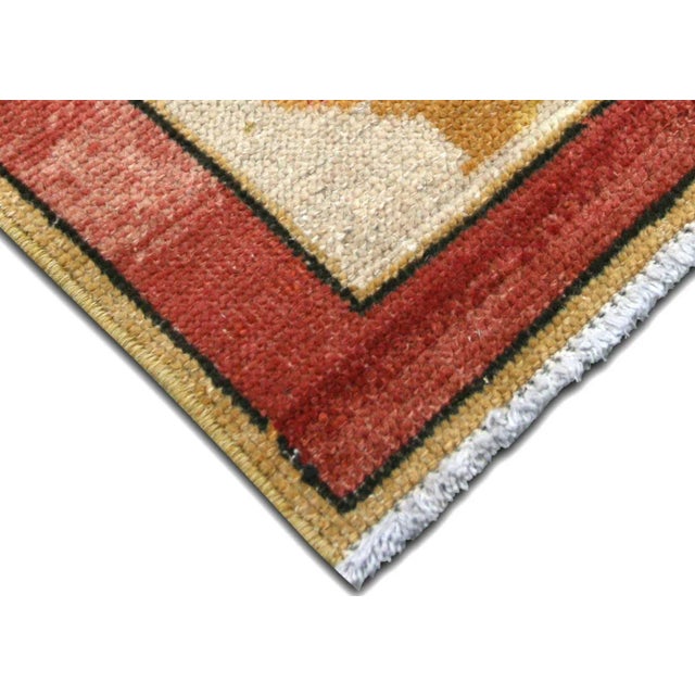 Traditional 1960s Turkish Oushak Rug For Sale - Image 3 of 6