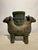 Archaistic Shang Style Verdigris Bronze 'Double-Ram' Vessel, Zun Circa 1900 For Sale - Image 9 of 12