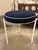1970s Pair Vintage Restored Faux Bamboo Metal Stools Benches Sunbrella Patio Outdoor For Sale - Image 5 of 12