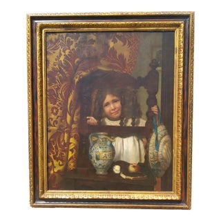 Charles Burns Jr., Oil on Canvas 1874 - Exhibited National Academy of Design For Sale