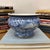 Rustic Blue and White Ceramic Bowl with Rounded Bloom Form For Sale - Image 3 of 10