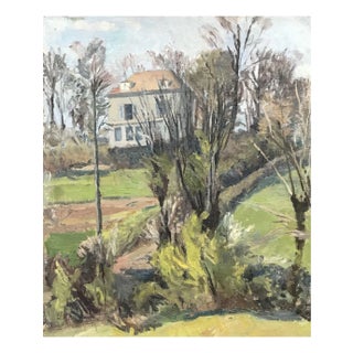 Isaac Charles Goetz, La Maison Du Parc, 1936, Oil on Canvas For Sale