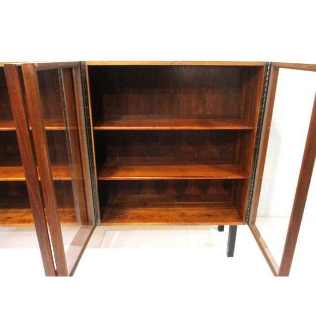 Wood Mid Century Black Walnut Bookcase in the Style of Nakashima For Sale - Image 7 of 13