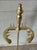 Vintage Solid Polished Brass 5-Piece Fireplace Tool Companion Set For Sale - Image 10 of 11