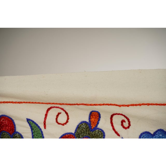 1960s Uzbek Suzani Animal Cotton Tablecloth - Wall Decor For Sale - Image 5 of 10