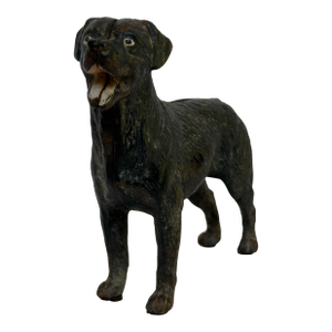 1940s Cast Iron Black Lab Bank