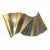 Curtis Jere Style Silver and Gold Tone Wave Industrial Metal Wall Art For Sale