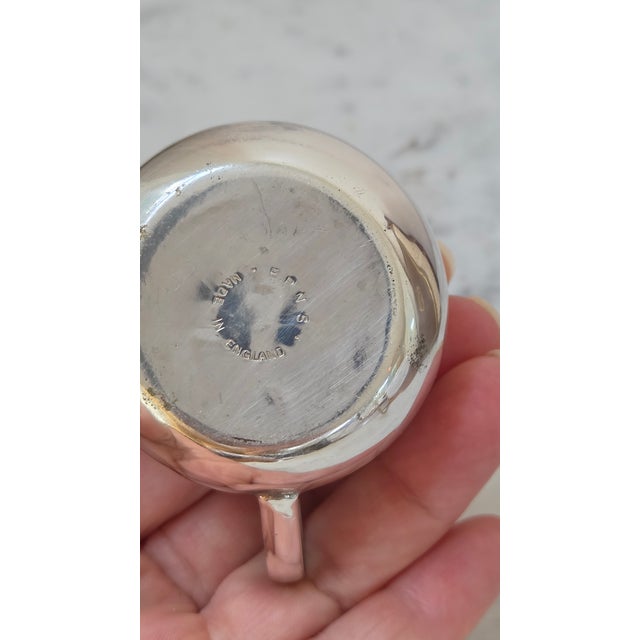 Early 20th Century English Epns Silver-Plated Mustard Pot With Cobalt Blue Glass Liner For Sale - Image 14 of 17