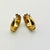 1980s Vintage Boho Chic Baltic Amber & Gold Tone Hoop Pierced Earrings - A Pair For Sale - Image 4 of 12