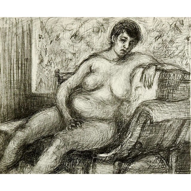 Mid 20th Century Reclining Nude Lithograph For Sale - Image 4 of 4