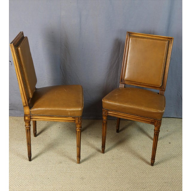 Wood Louis XVI Style Chairs, 1950s, Set of 6 For Sale - Image 7 of 13