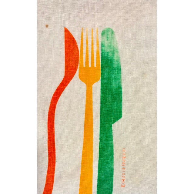 Textile 1970s "Dining In" Rudi Gernriech Cloth Dinner Napkins - Set of 7 For Sale - Image 7 of 9