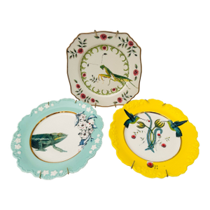 Anthropologie Lou Rota Set of 3 "Nature Table" Salad Plates